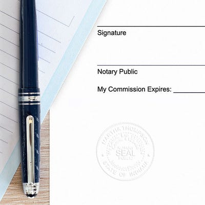 Indiana Notary Round Pink Seal Embosser - alternate view