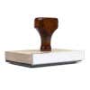 3 inch Custom Logo Stamp (angled front shot)