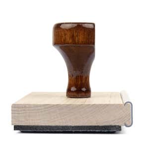 3 inch Custom Logo Stamp (front shot)