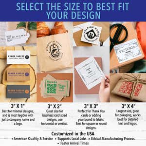 3 inch Custom Logo Stamp (Which size is right for you?)