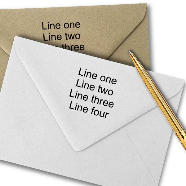 4 Line Traditional Rubber Address Stamp