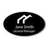 Laser Engraved Oval Name Tag - 1.75" x 3"