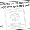 State of Rhode Island Professional Engineer Seal Embosser Impression Example