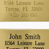 Two examples of 2" x 6" brass plates