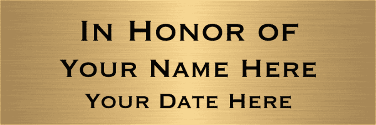In Honor Brass Sign
