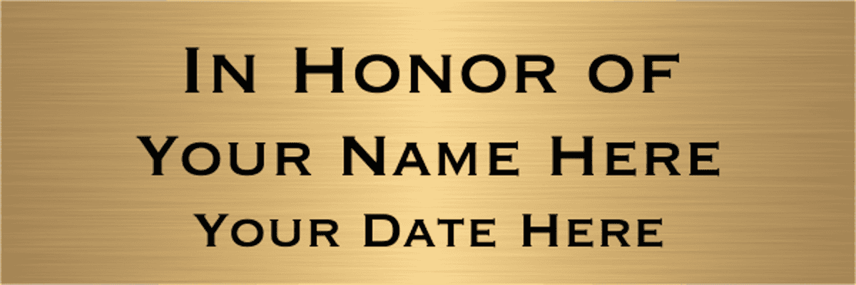 In Honor Brass Sign