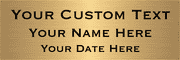 Custom Three Lines 2" x 6" Brass Plates