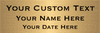 Custom Three Line Brass Sign