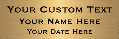 Custom Three Line Brass Plates | 2" x 6"