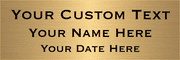 Custom Three Lines 2" x 6" Brass Plates