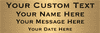 Custom Four Line Brass Sign