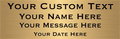Custom Four Line Brass Plates | 2" x 6"