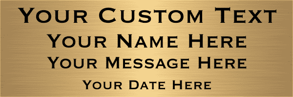 Custom Four Lines  2" x 6" Brass Plates
