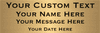 Custom Four Line Brass Sign