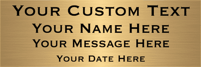 Custom Four Line Brass Plates | 2" x 6"