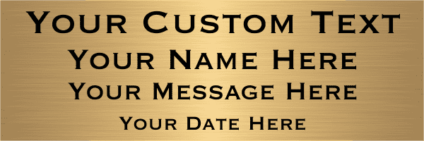Custom Four Lines  2" x 6" Brass Plates