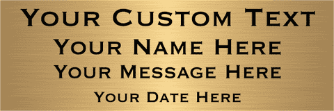Custom Four Lines 2" x 6" Brass Plates