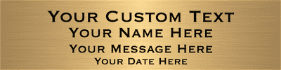 Custom Four Line Brass Plates | 2" x 8"