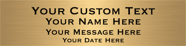 Four Line Custom Brass Sign