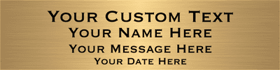 Custom Four Line Brass Plates | 2" x 8"