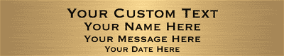 Custom Four Line Brass Plates | 2" x 10"