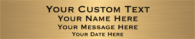 Custom Four Line Brass Plates | 2" x 10"