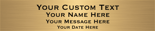 Custom Four Lines 2" x 10" Brass Plates