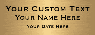 Custom Three Line Brass Plates | 3" x 8"