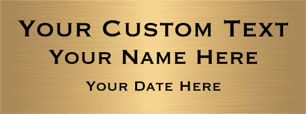 Custom Three Lines 3" x 8" Brass Plates