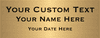 Three Line Brass Plaque