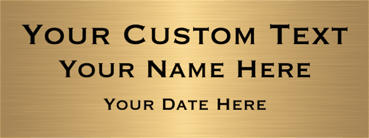 Three Line Brass Plaque