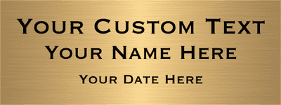 Custom Three Line Brass Plates | 3" x 8"