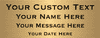 Small Four Line Brass Plaque