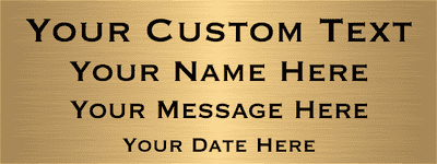 Custom Four Line Brass Plates | 3" x 8"