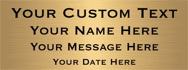 Custom Four Lines 3" x 8" Brass Plates