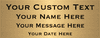 Small Four Line Brass Plaque