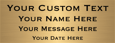 Custom Four Line Brass Plates | 3" x 8"