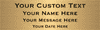 Medium 4 Line Custom Brass Sign