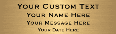 Custom Four Line Brass Plates | 3" x 10"