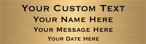 Custom Four Lines 3" x 10" Brass Plates