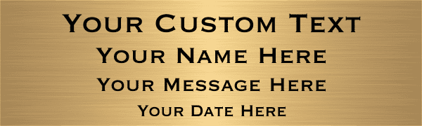 Custom Four Lines 3" x 10" Brass Plates