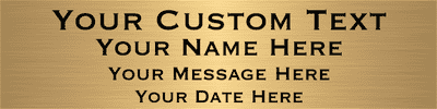 Custom Four Line Brass Plates | 3" x 12"