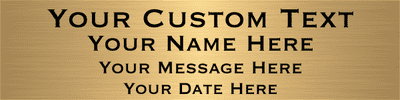 Custom Four Line Brass Plates | 3" x 12"