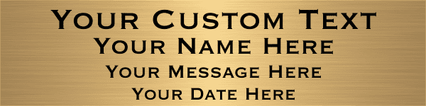 Custom Four Lines 3" x 12" Brass Plates
