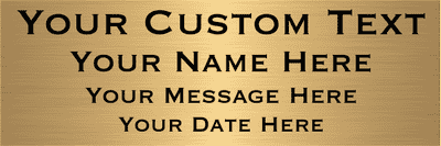 Custom Four Line Brass Plates | 4" x 12"