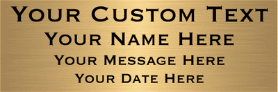 Custom Four Line Brass Plates | 4" x 12"