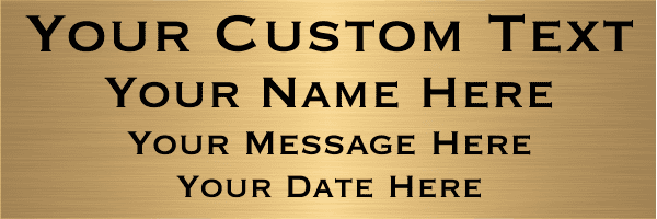 Custom Four Lines 4" x 12" Brass Plates