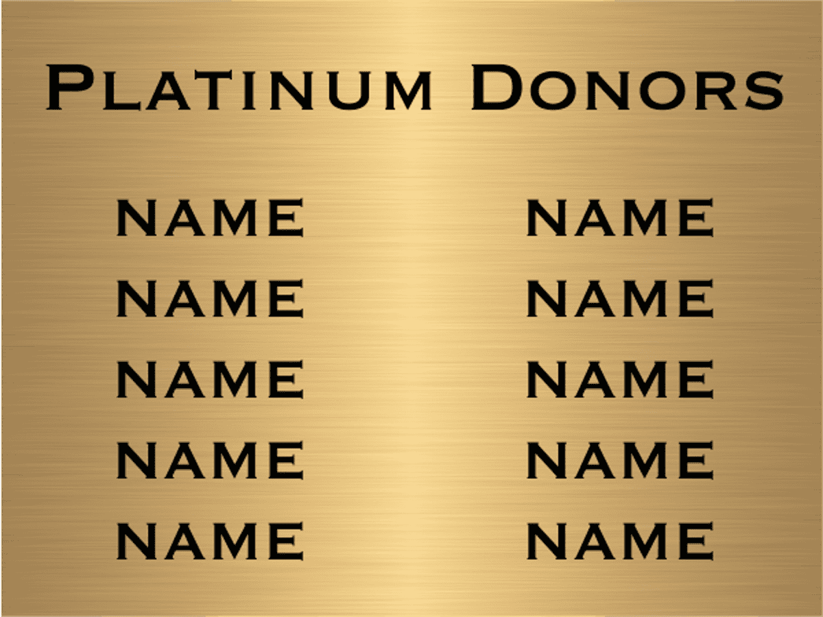 8 Name Brass Plaque