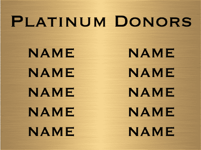 10 Name Brass Plates | 6" x 8"