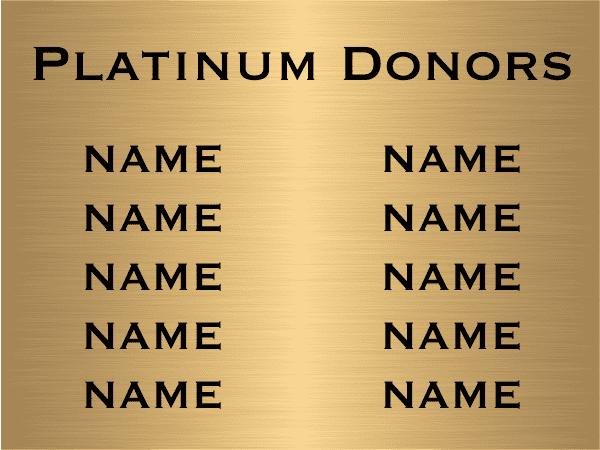 Custom 10 Names 6" x 8" Brass Plates